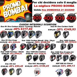 CASCO INTEGRALE MOTO SCORPION - PROMO BOMBA