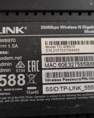 Modem router tp link td w8970 15,00