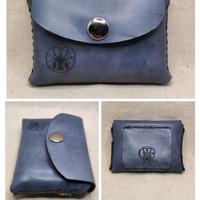 portafogli in cuoio sottile con passante per cintu