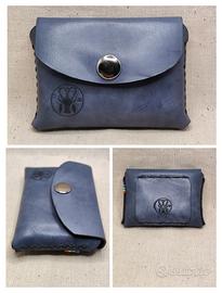 portafogli in cuoio sottile con passante per cintu