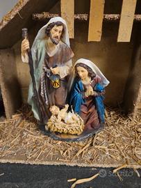 Sacra Famiglia in resina H 20 cm