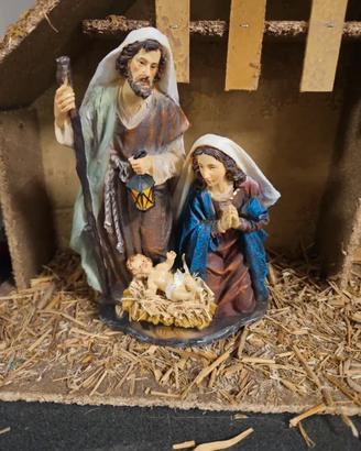 Sacra Famiglia in resina H 20 cm