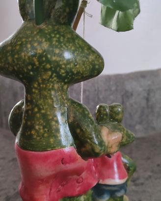 Ranocchie soprammobile in ceramica 