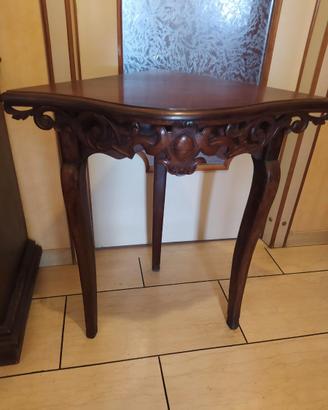 Tavolino angolare epoca 800 in noce