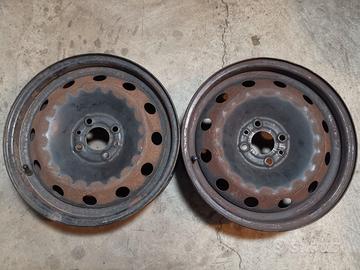 2 cerchi in ferro fiat alfa lancia 6.0J x 15 ET40
