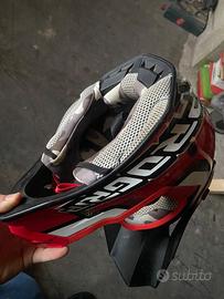 Casco da cross Progrip rosso