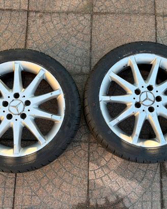 Coppia cerchi mercedes 17” con gomme nuove