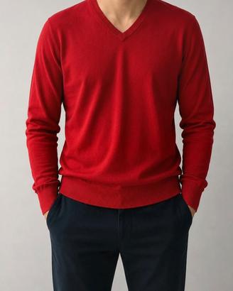 Ballantyne rosso cotone size 56 a V