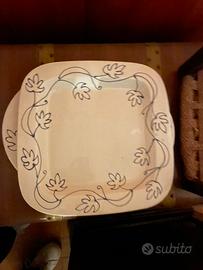 Set 3 vassoi, vassoio da portata, ceramica Tudor