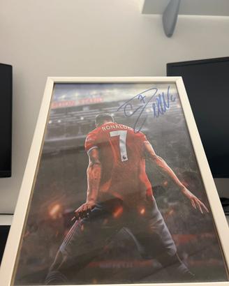 quadro autografato da ronaldo autentico