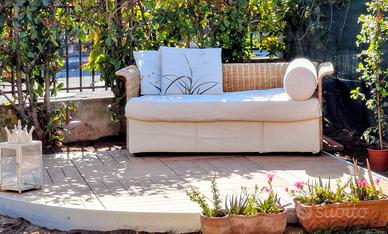 divano letto rattan 