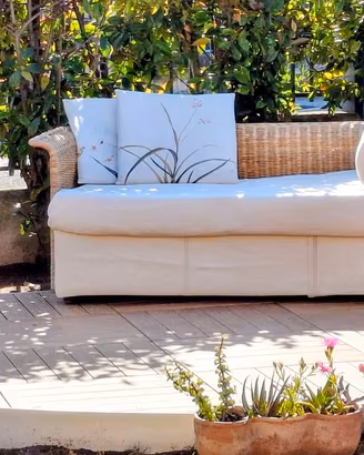 divano letto rattan 