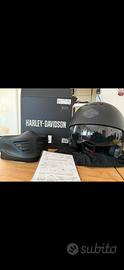 Casco Harley-Davidson jet 3-in-1 nero opaco