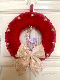 Ghirlanda natalizia Crochet fatta a mano