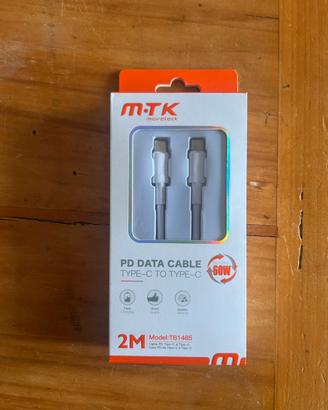 Cavo USB-C -> USB-C 2m 60W bianco M•TK
