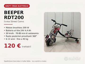 Drift trike elettrico bambini Monopattino