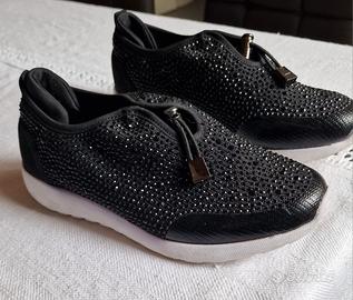 scarpe nere basse tg36 gold &gold