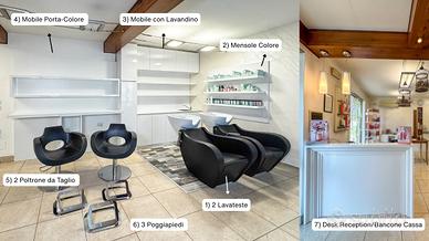 Arredo Completo Salone Parrucchiera Gamma & Bross