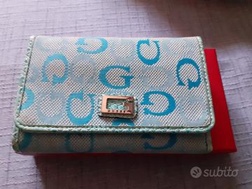 Portafoglio Guess turchese