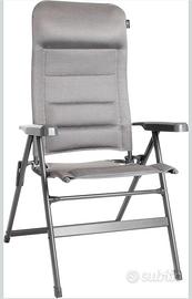 Poltrona Brunner con poggia piedi grigio antracite