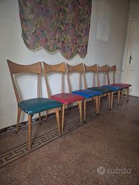 Sei sedie design Ico Parisi per Colombo