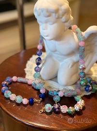 Parure Murano chiusura oro 18k