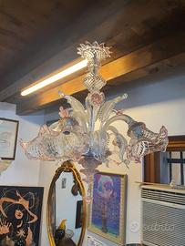 lampadario in vetro di murano 