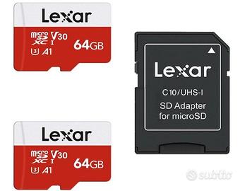 Micro SD 64 GB, Scheda Micro SD fino a 100 MB/sec