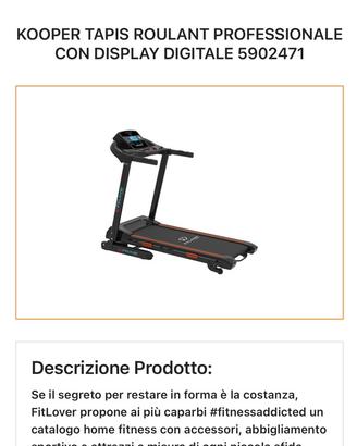 Tapis roulant “Kooper k2”
