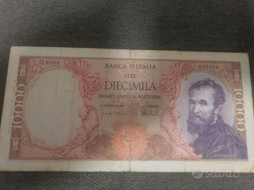 Banconota Rara da collezione. Diecimila lire