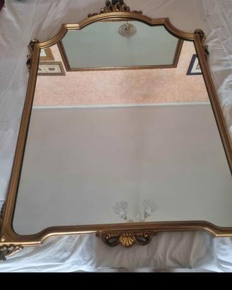 Specchio con cornice oro antico -  anni 40/50