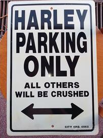 cartello per garage Harley 