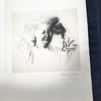 Emilio Greco Litografia Originale Ritratto Madre.