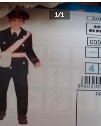 Vestito da carnevale da Carabiniere