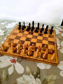 Scacchiera pieghevole in legno ANNI 70