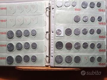 Collezione lire Repubblica semicompleta 250 monete
