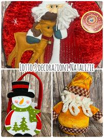 🎄 Lotto 3 decorazioni natalizie