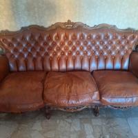 DIVANO IN PELLE  ANNI 60