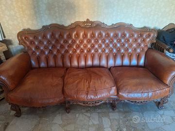 DIVANO IN PELLE  ANNI 60