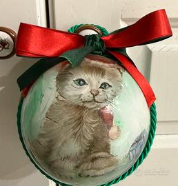 Palline di natale fatte a mano-decoupage artistico