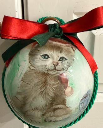 Palline di natale fatte a mano-decoupage artistico