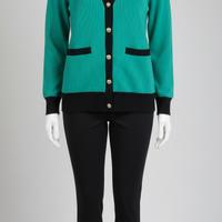 Elegante Set Coordinato: Cardigan Teal & Pantaloni