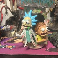 Rick and Morty figure stampata e dipinta a mano