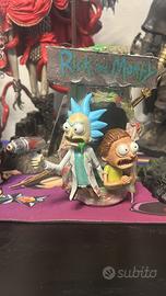 Rick and Morty figure stampata e dipinta a mano