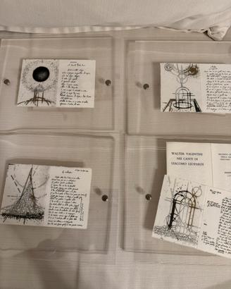 Set di 4 acqueforti Valentini  i canti di Leopardi
