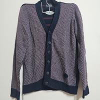 Cardigan Armani Jeans - Texture Diamond & Stripes