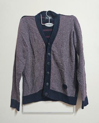 Cardigan Armani Jeans - Texture Diamond & Stripes