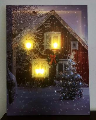 2 Quadri Natalizi Luminosi cm. 30 x 40