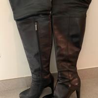 Stivali neri in pelle Roberto Botticelli n.37