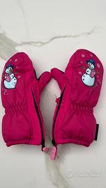 Guanti da sci bambina 2-3 anni rosa